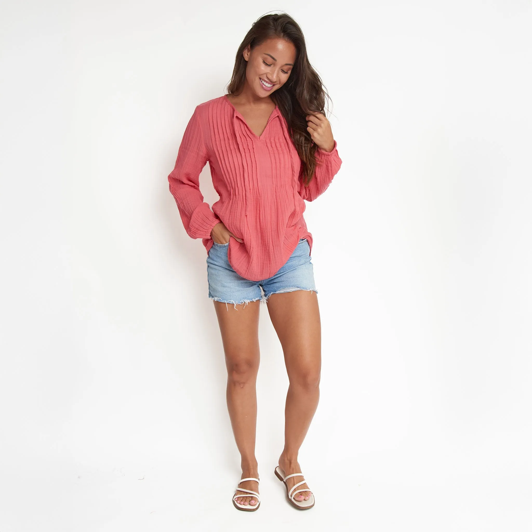 Eisley Gauze V-Neck Tunic