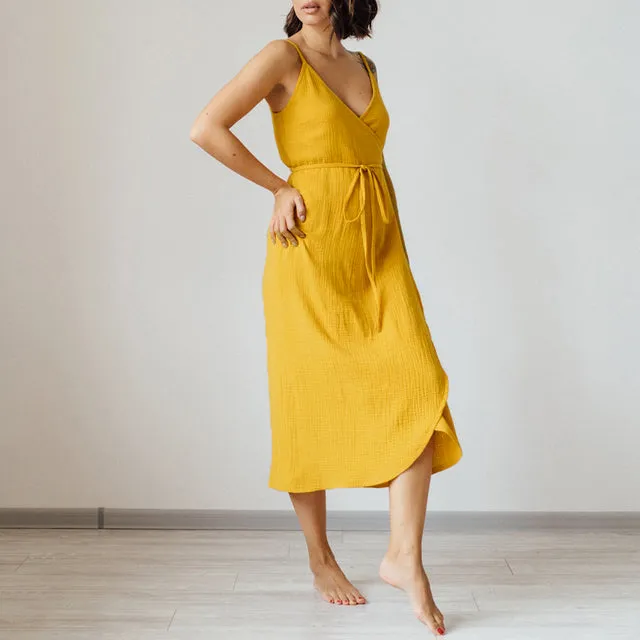 Elegant V-Neck Sleeveless Dresses For Women