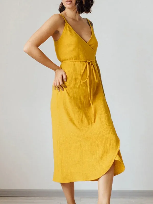 Elegant V-Neck Sleeveless Dresses For Women