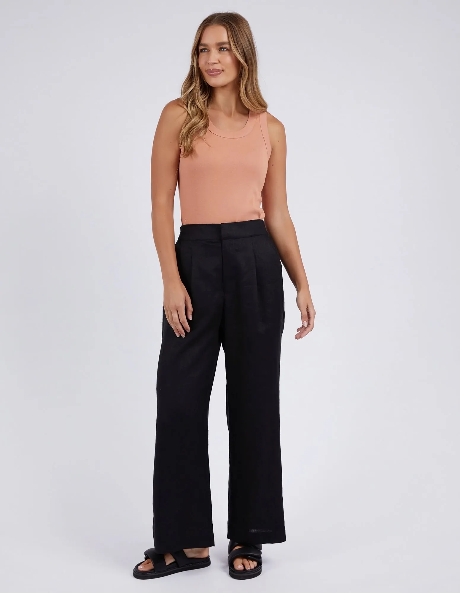 ELINA WIDE LEG PANT || BLACK