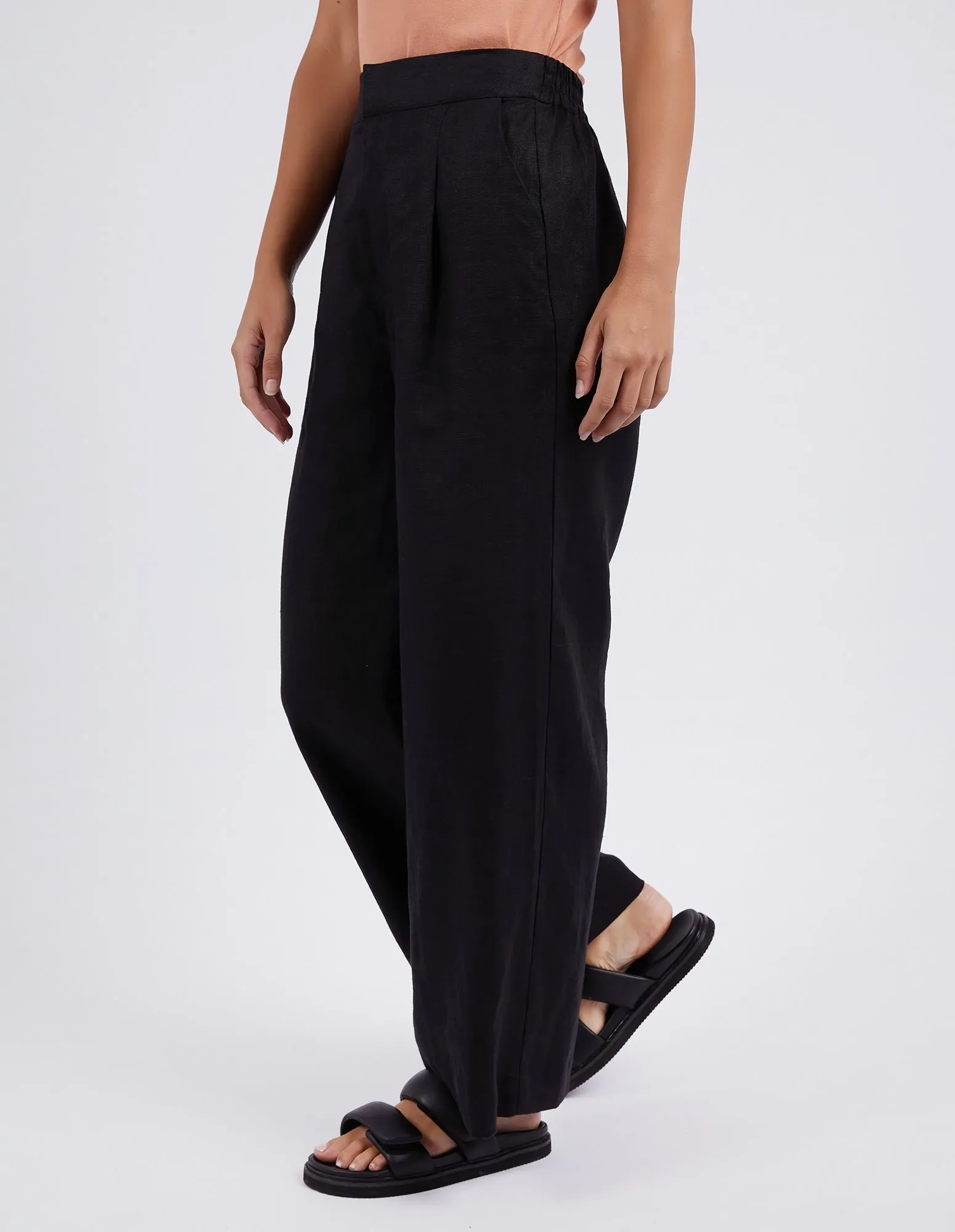 ELINA WIDE LEG PANT || BLACK