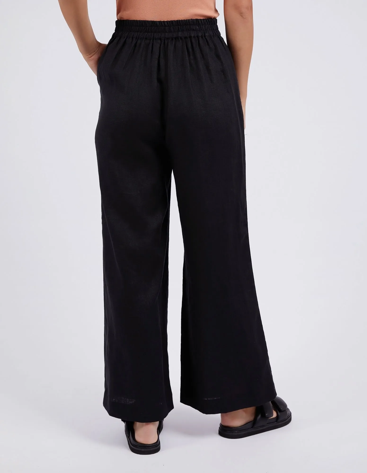 ELINA WIDE LEG PANT || BLACK