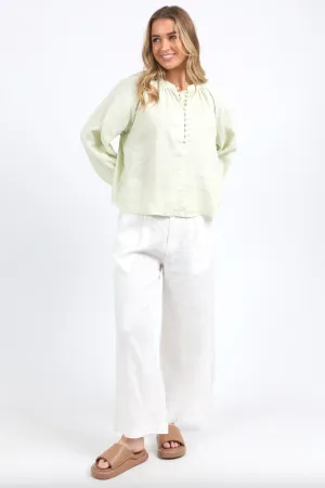 Elina Wide Leg Pant - Vintage White