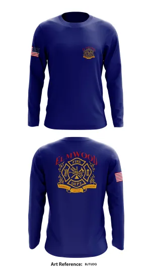 Elmwood Fire Department Store 1 Core Men's LS Performance Tee - BJTudq