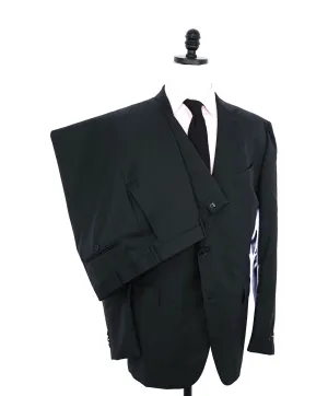ERMENEGILDO ZEGNA - "MULTISEASON" Closet Staple Textured Solid Black Suit - 48R