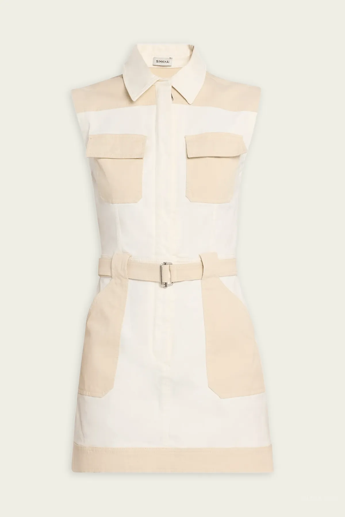Esmee Sleeveless Mini Dress in Ivory Multi
