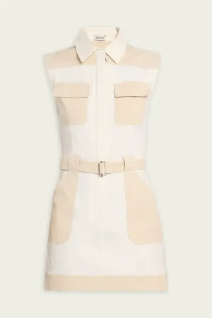 Esmee Sleeveless Mini Dress in Ivory Multi