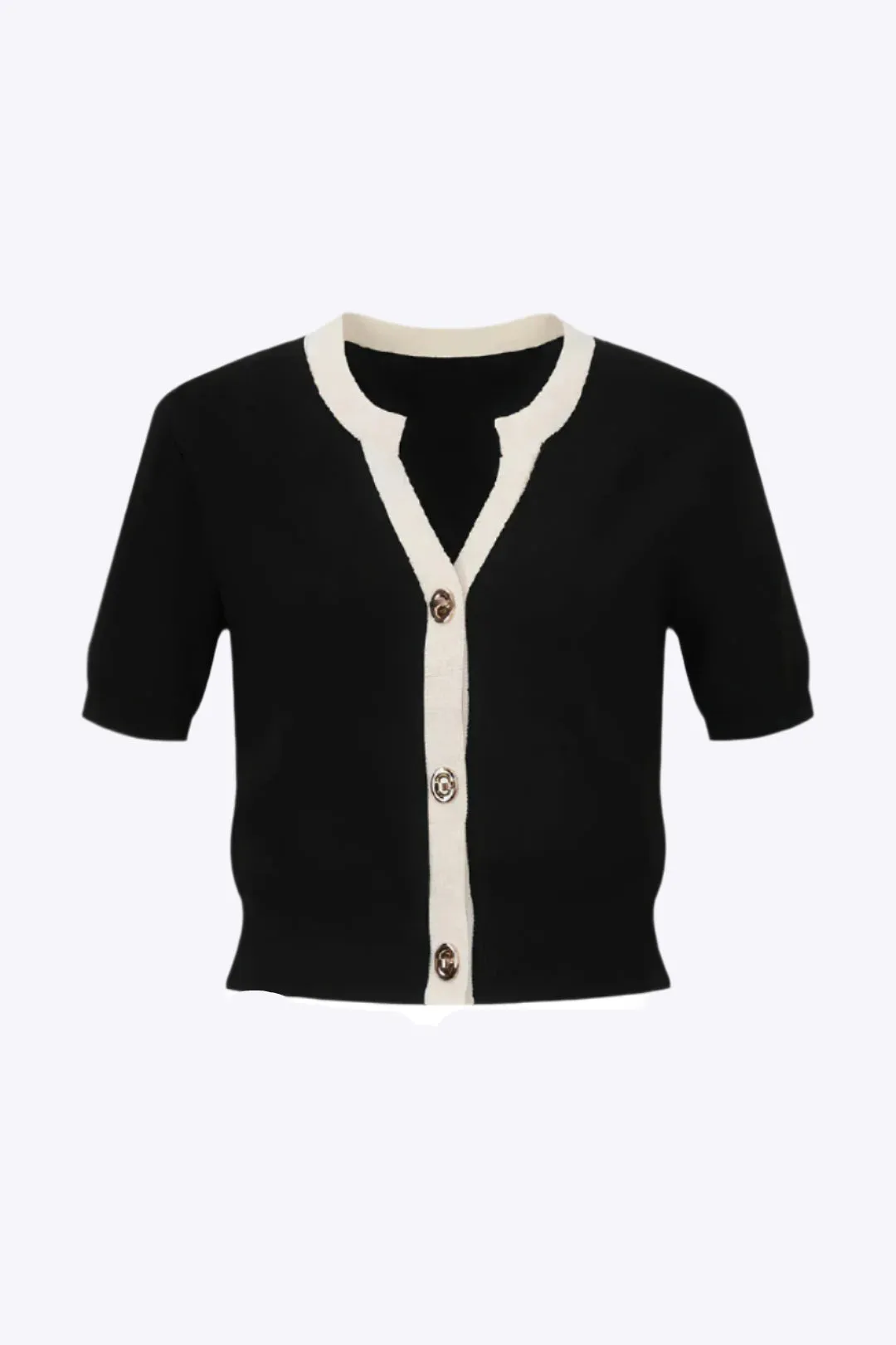 Esmeralda - Plus Size Knit Button Patchwork Woman's Cardigan