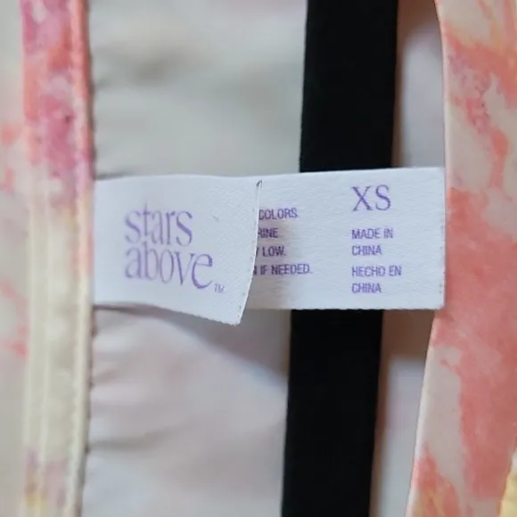 EUC- Stars Above 3 Pc. Tie-Dye Satin Robe and Pajama Set