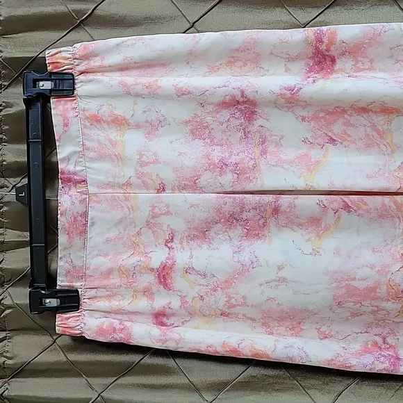 EUC- Stars Above 3 Pc. Tie-Dye Satin Robe and Pajama Set