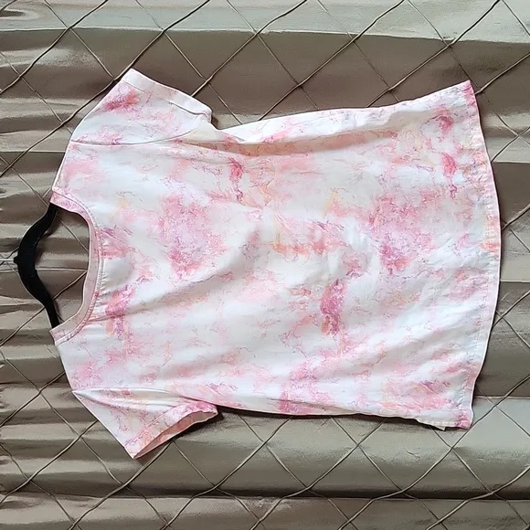 EUC- Stars Above 3 Pc. Tie-Dye Satin Robe and Pajama Set