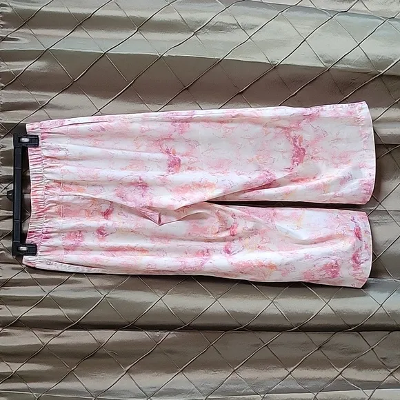 EUC- Stars Above 3 Pc. Tie-Dye Satin Robe and Pajama Set