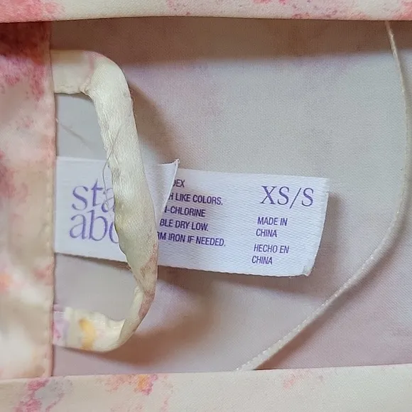 EUC- Stars Above 3 Pc. Tie-Dye Satin Robe and Pajama Set