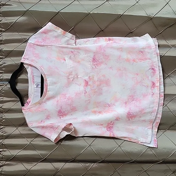 EUC- Stars Above 3 Pc. Tie-Dye Satin Robe and Pajama Set