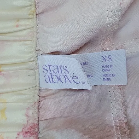 EUC- Stars Above 3 Pc. Tie-Dye Satin Robe and Pajama Set