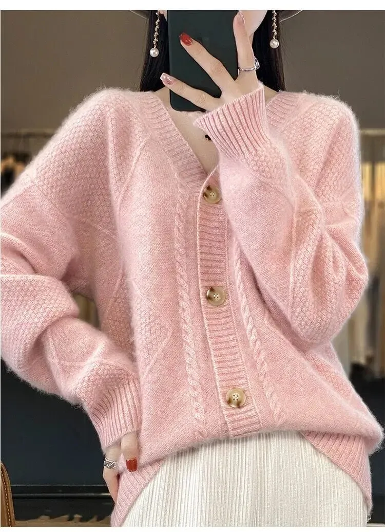 Every - Winter Strickjacke mit V-Ausschnitt
