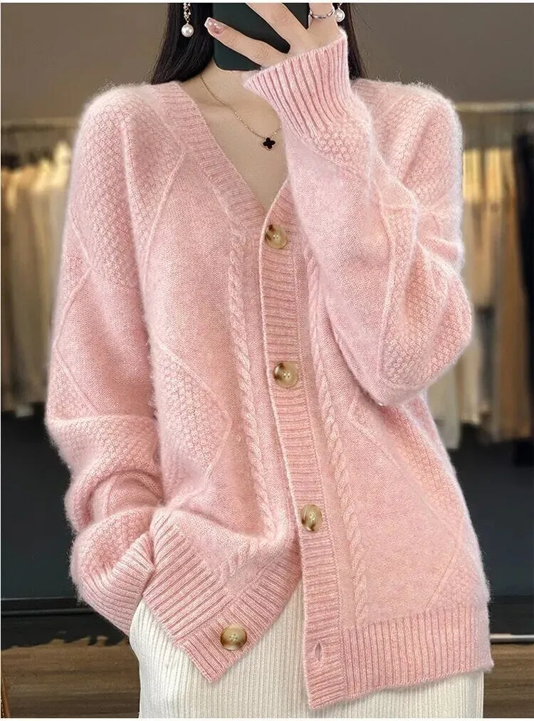 Every - Winter Strickjacke mit V-Ausschnitt