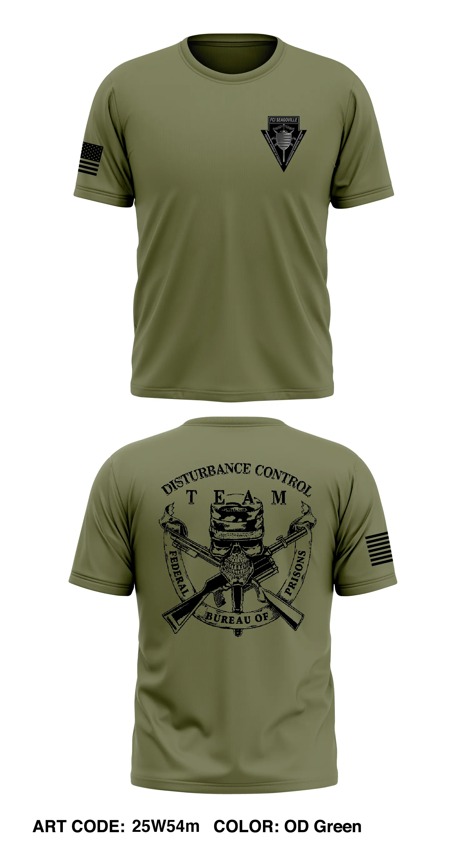 FCI Seagoville Disturbance Control Team Core Men's SS Performance Tee - 25W54m