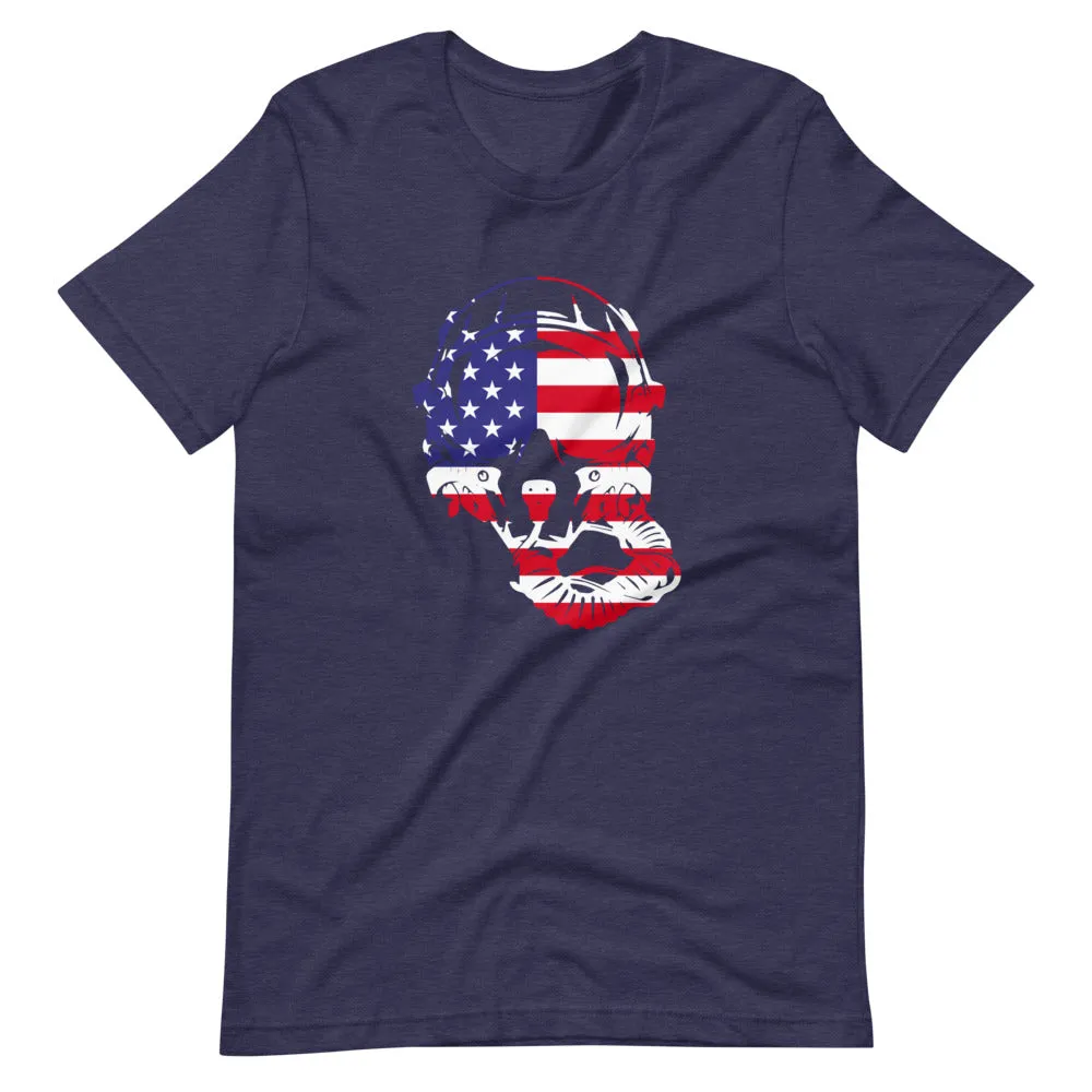 Fighter Pilot Helmet USA Short Sleeve T-Shirt
