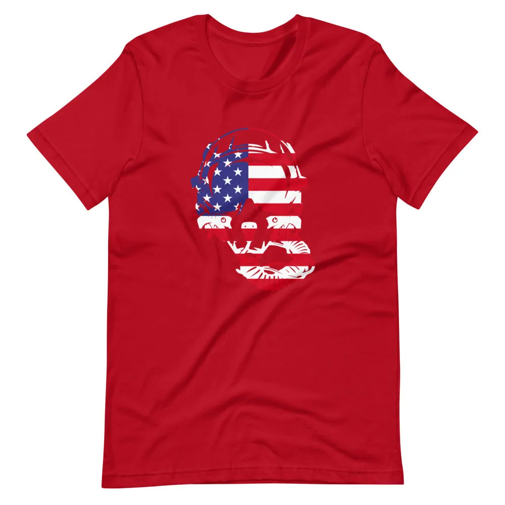 Fighter Pilot Helmet USA Short Sleeve T-Shirt