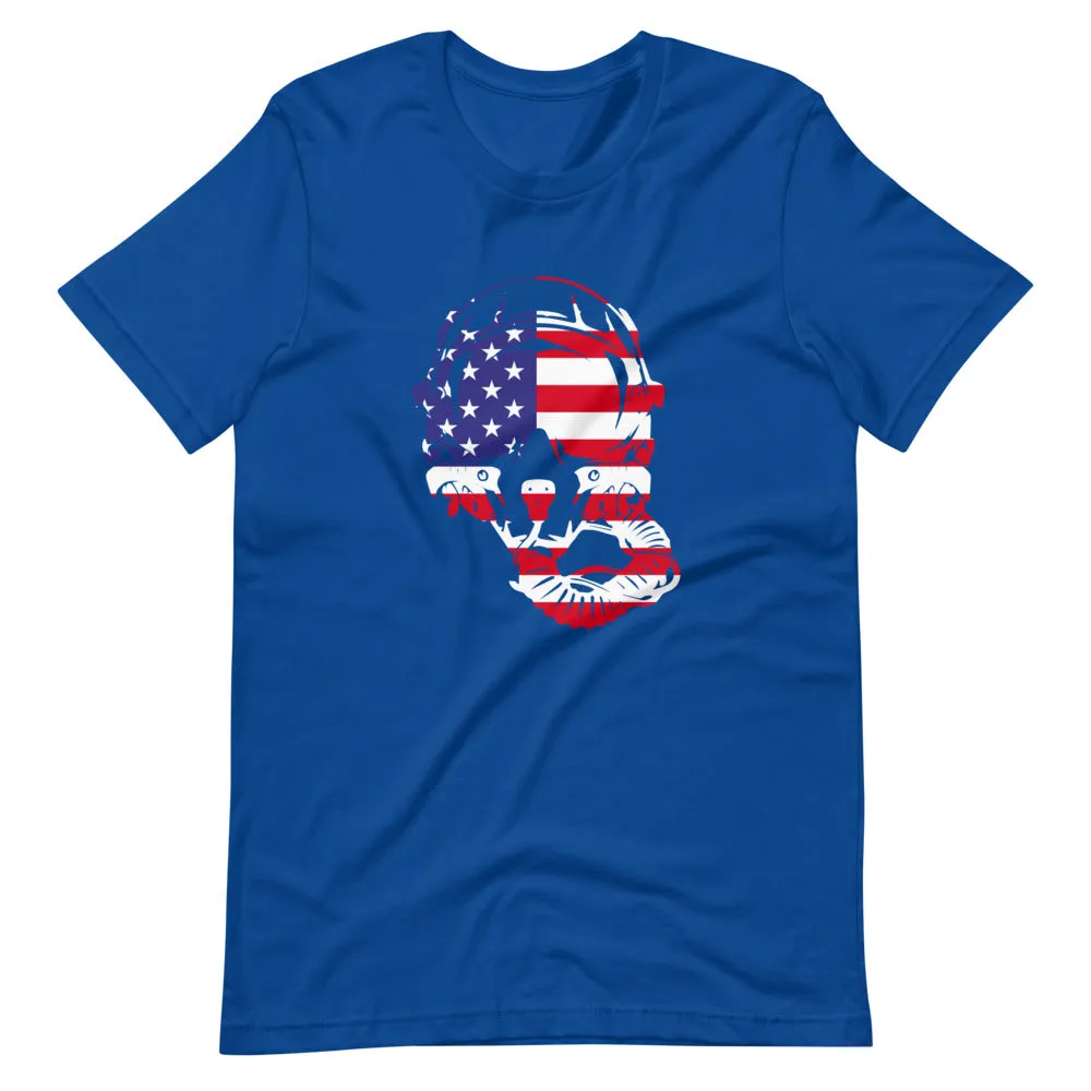 Fighter Pilot Helmet USA Short Sleeve T-Shirt