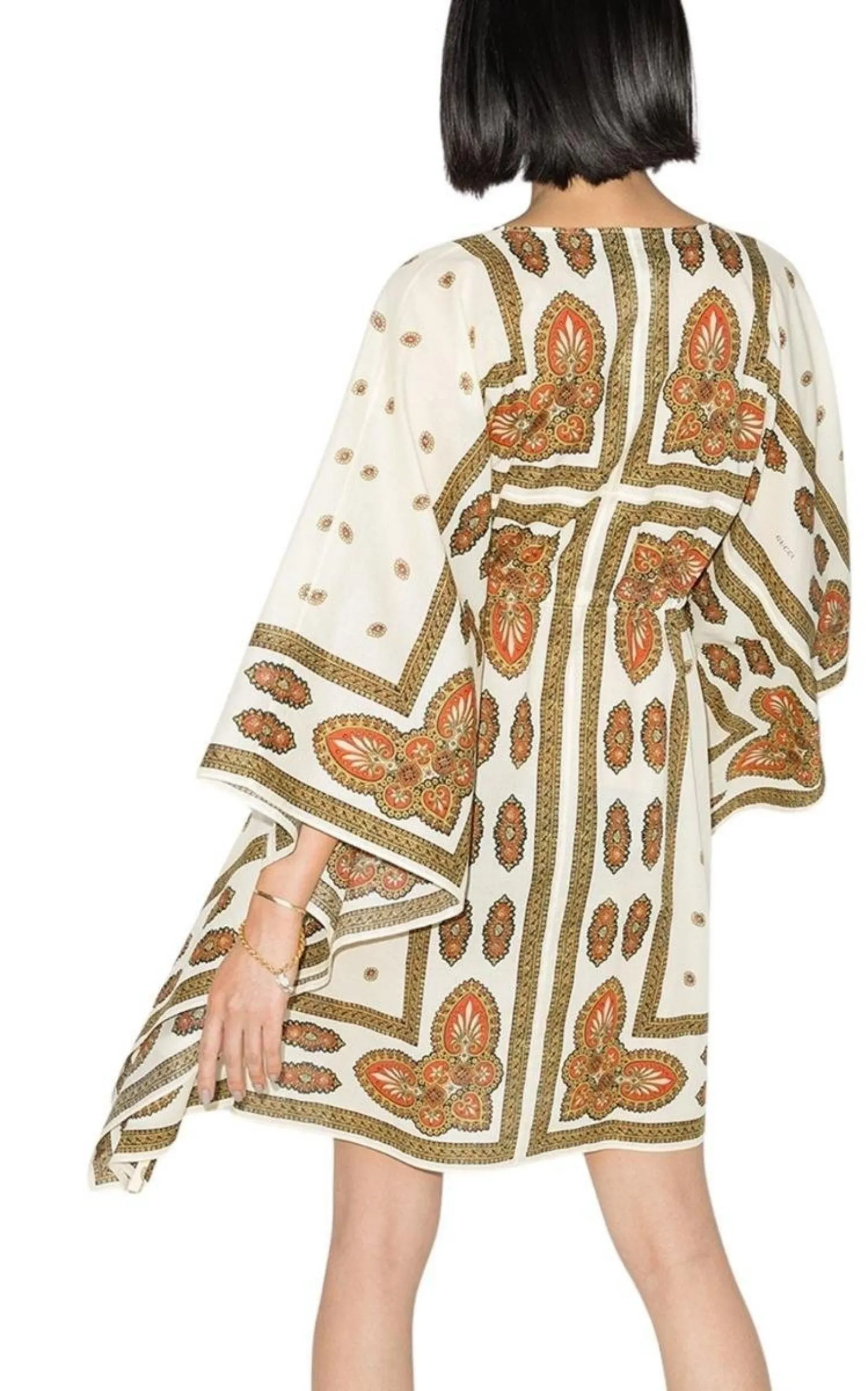 Floral Cotton Printed Midi Kaftan Dress