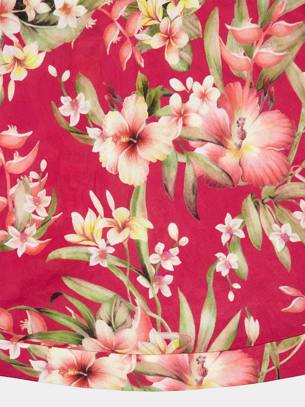 Floral Wrap Midi Dress