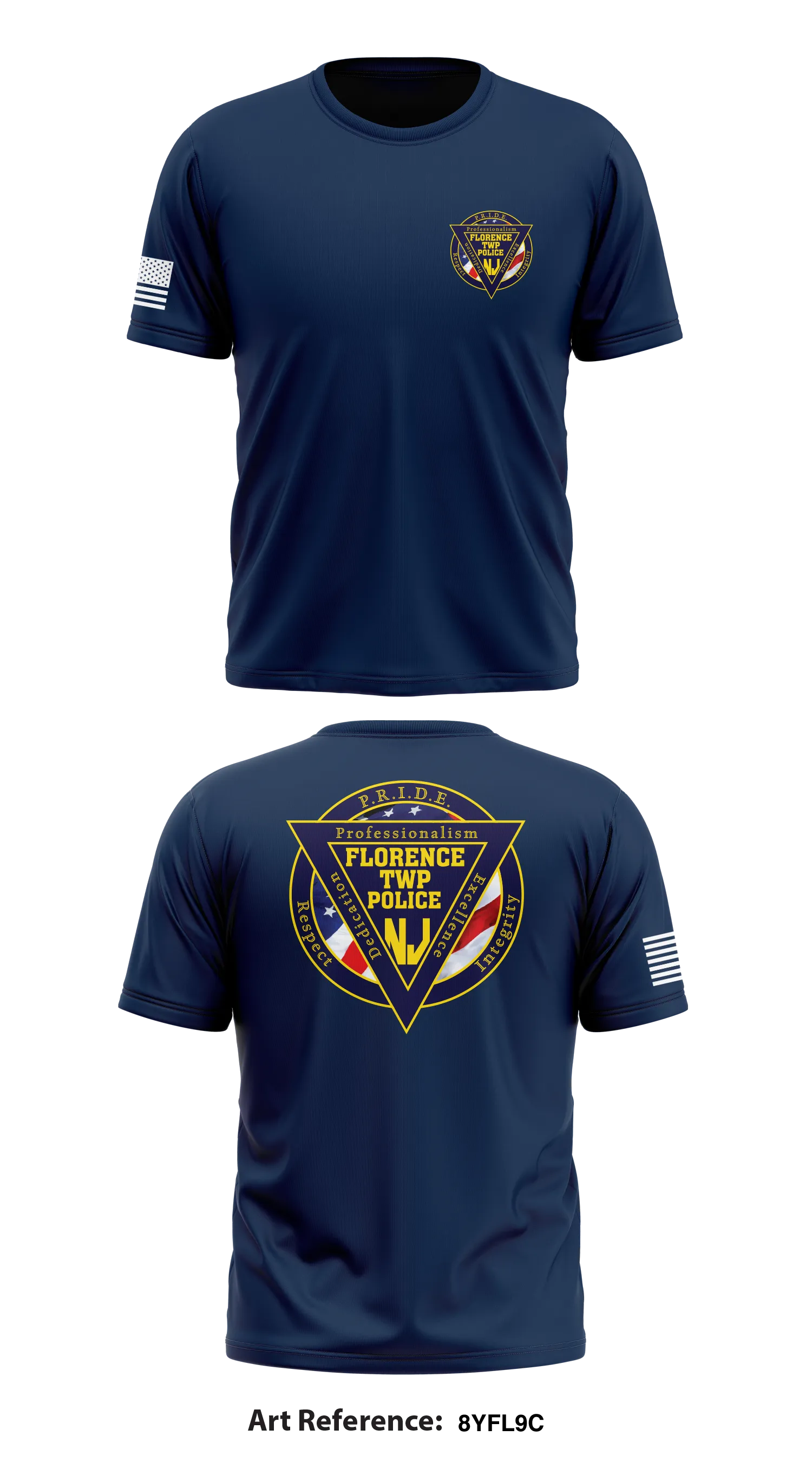 Florence Twp Police Dept Store 1 Core Men's SS Performance Tee - 8YfL9C