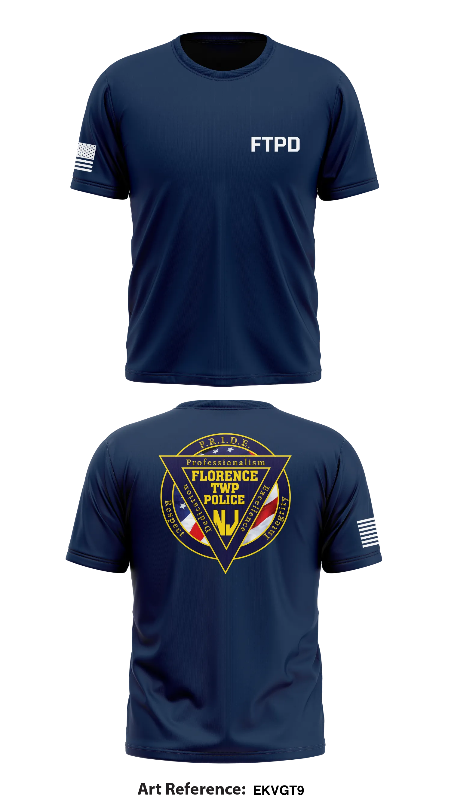 Florence Twp Police Dept Store 1 Core Men's SS Performance Tee - EkVGT9