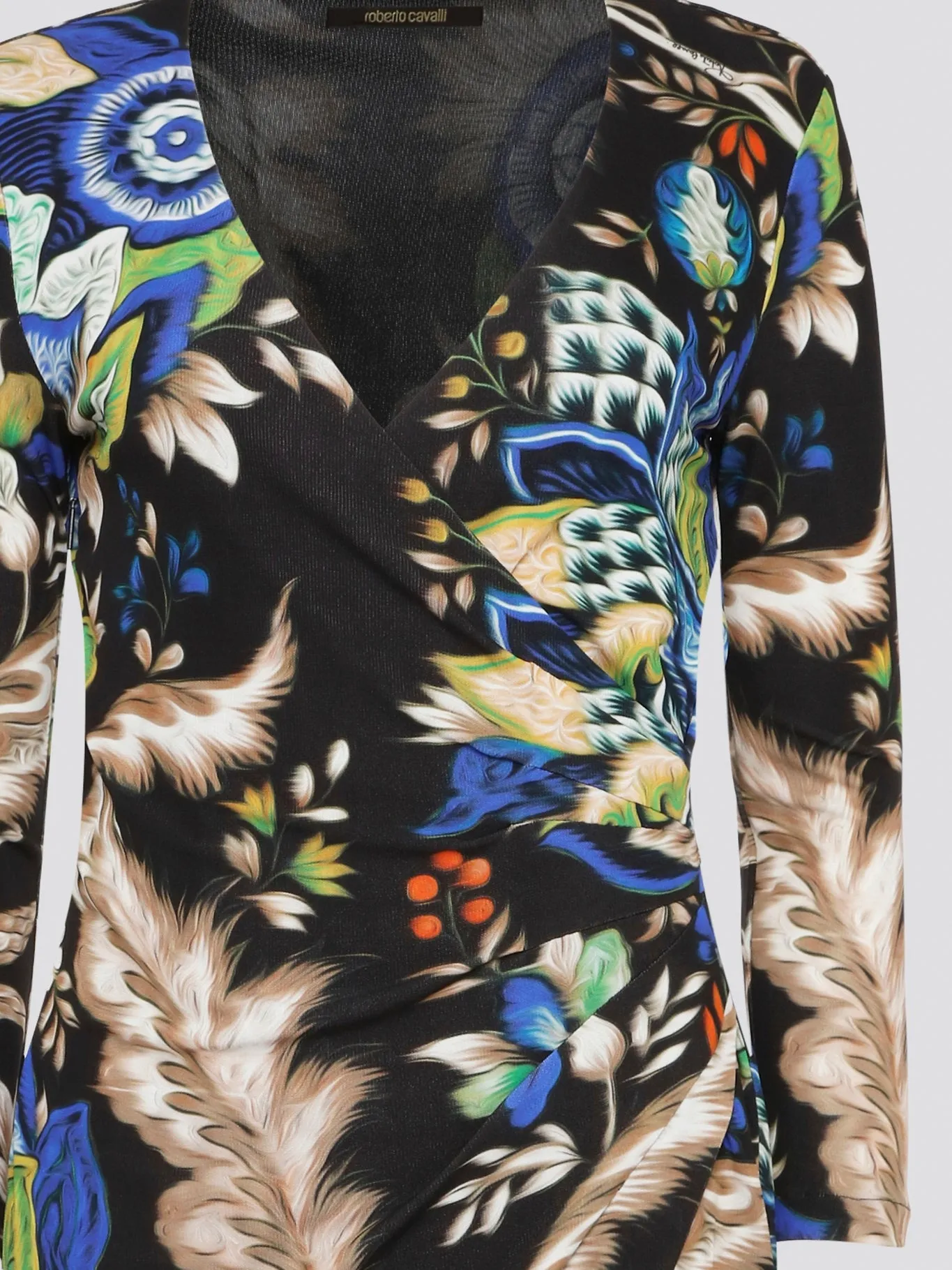 Foliage Wrap Mini Dress