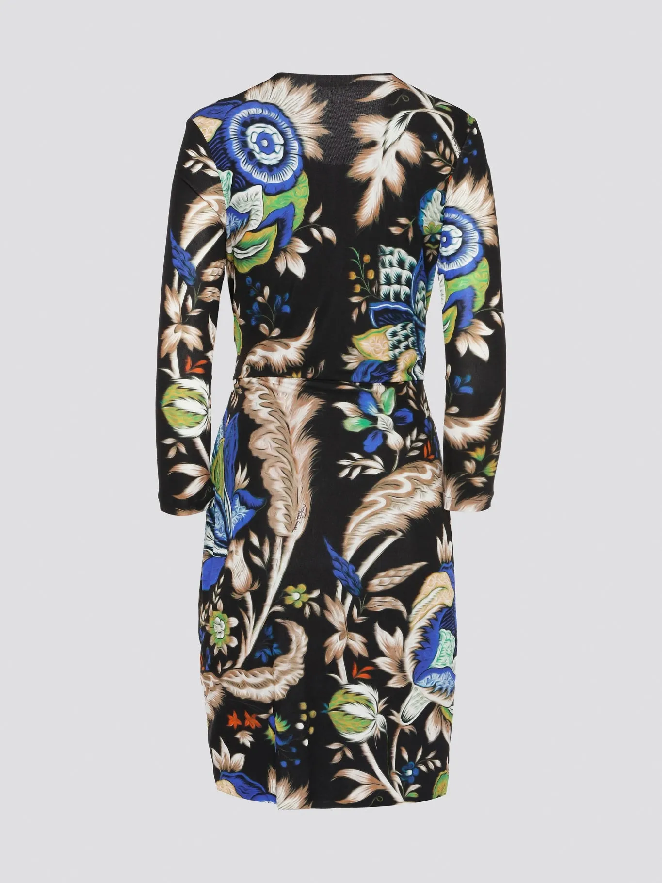 Foliage Wrap Mini Dress