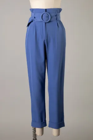 FS4001-STK Paperbag Straight Cut Capri Pants 6PK