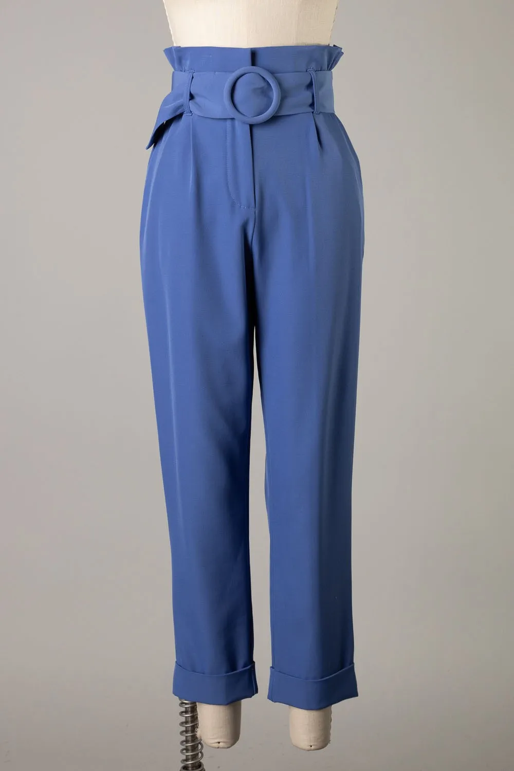 FS4001-STK Paperbag Straight Cut Capri Pants 6PK