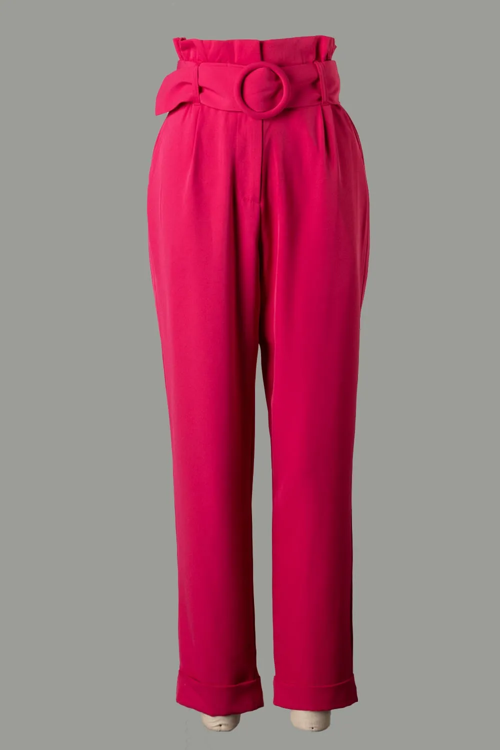 FS4001-STK Paperbag Straight Cut Capri Pants 6PK