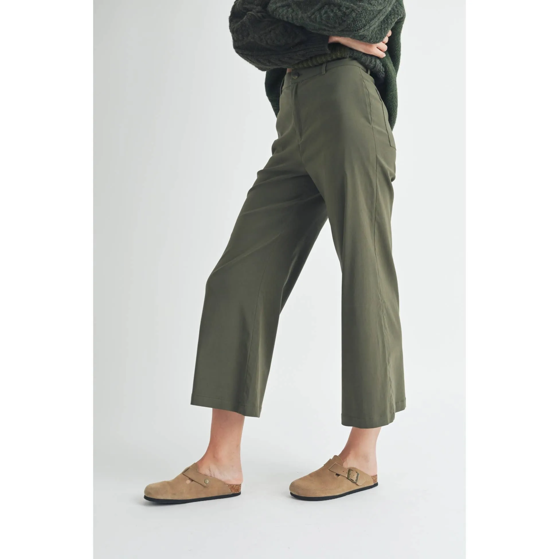 FUN2FUN - STRETCH WIDE LEG PANTS
