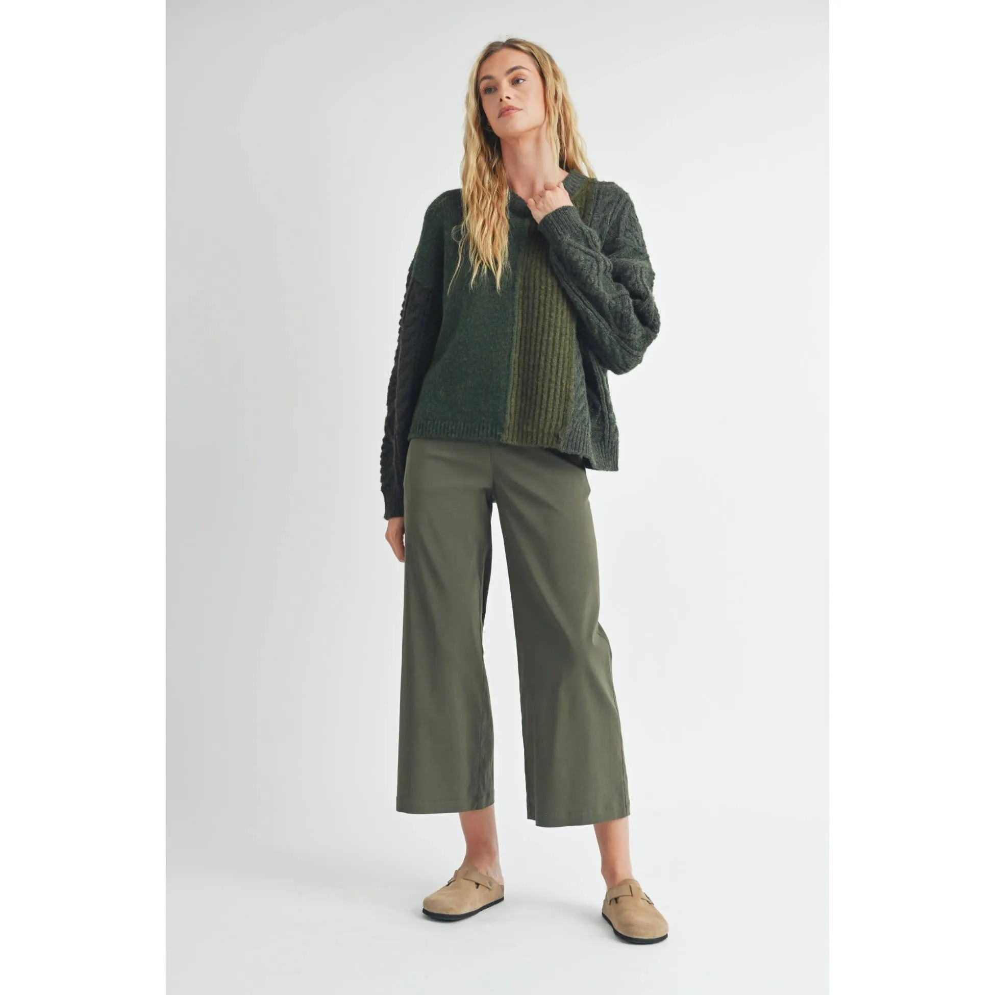 FUN2FUN - STRETCH WIDE LEG PANTS