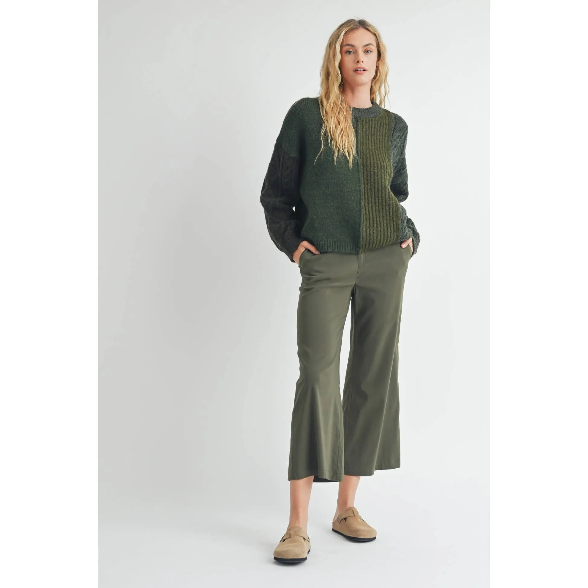 FUN2FUN - STRETCH WIDE LEG PANTS