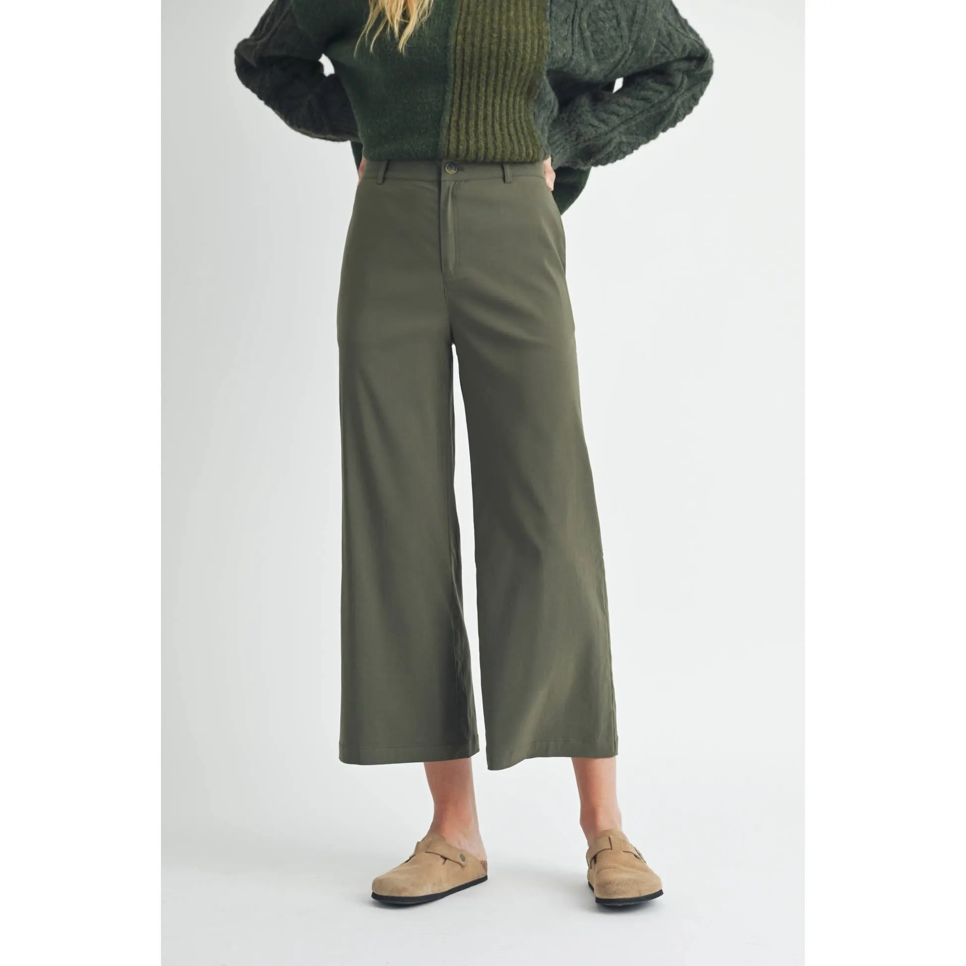 FUN2FUN - STRETCH WIDE LEG PANTS