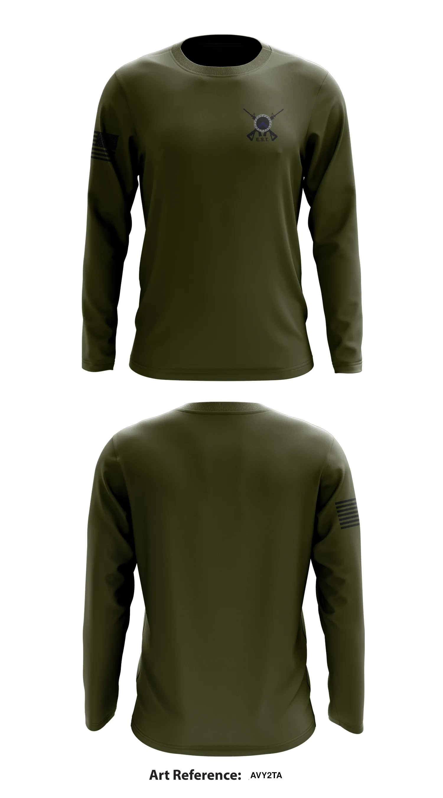 GCRTA Emergency Service Team (EST) Store 1 Core Men's LS Performance Tee - avy2TA