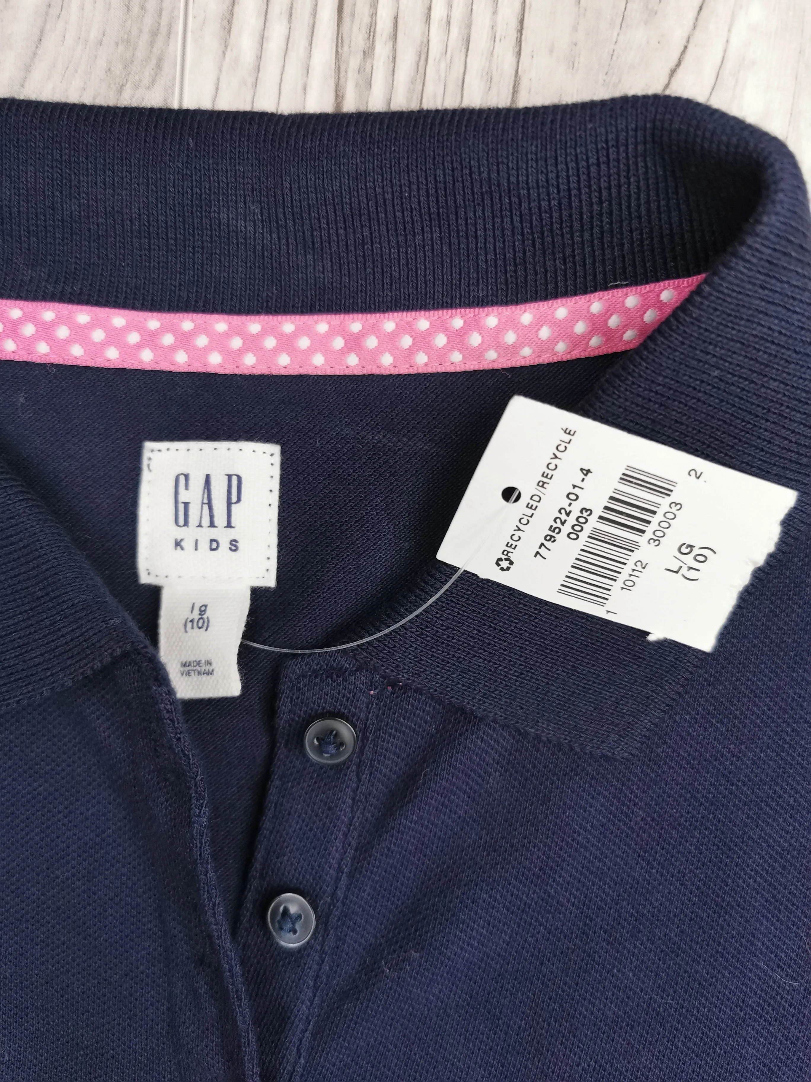 GIRL SIZE LARGE (10 YEARS) - GAP kids, Long-sleeve Golf Dress Top NWT B32