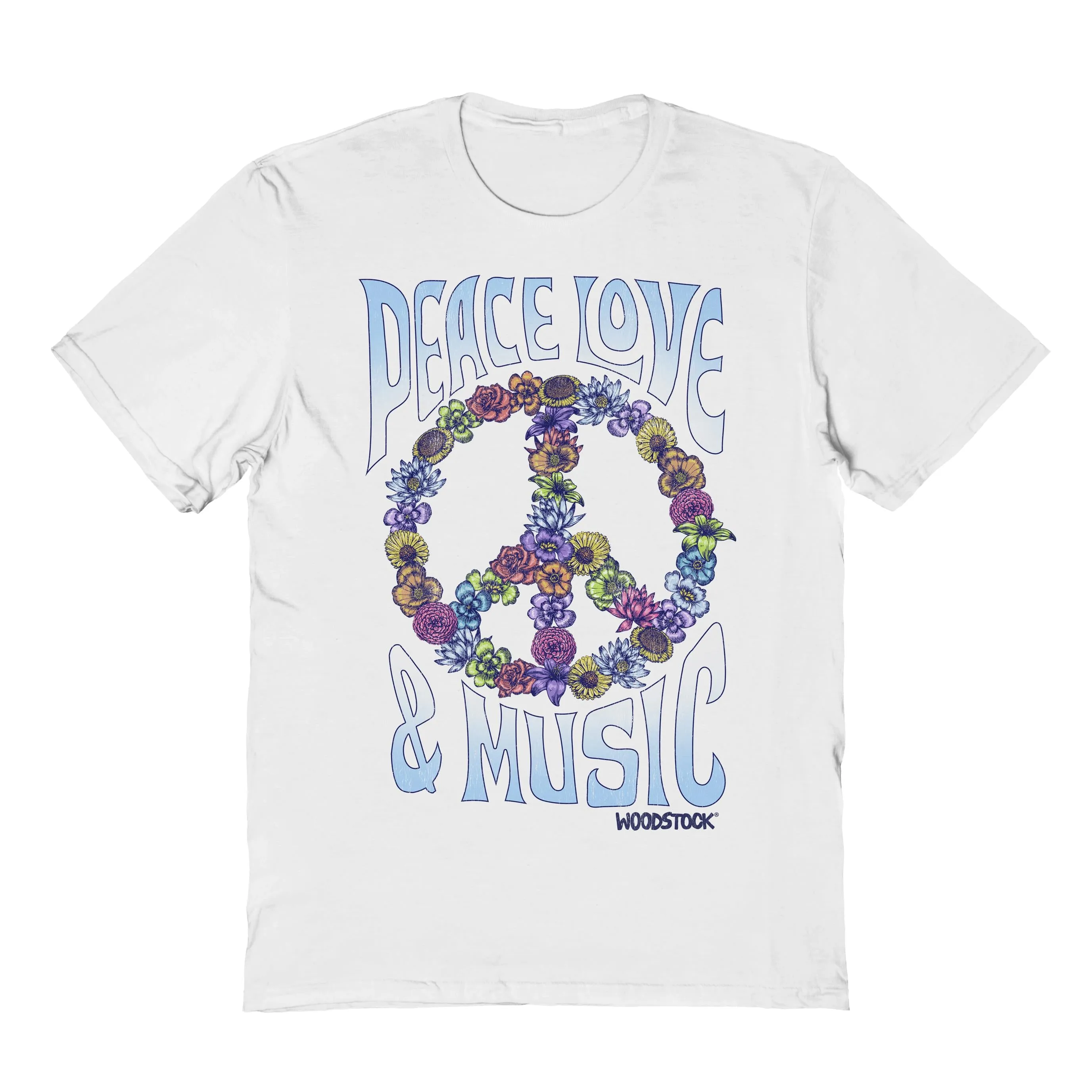 Goodie Two Sleeves Woodstock Peace Love and Music T-Shirt