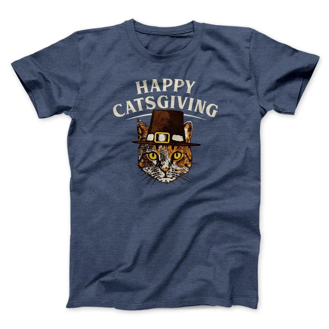 Happy Catsgiving Funny Thanksgiving Men/Unisex T-Shirt