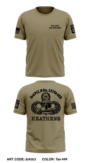 Heathens 127th AEB Core Men's SS Performance Tee - 8rKth3