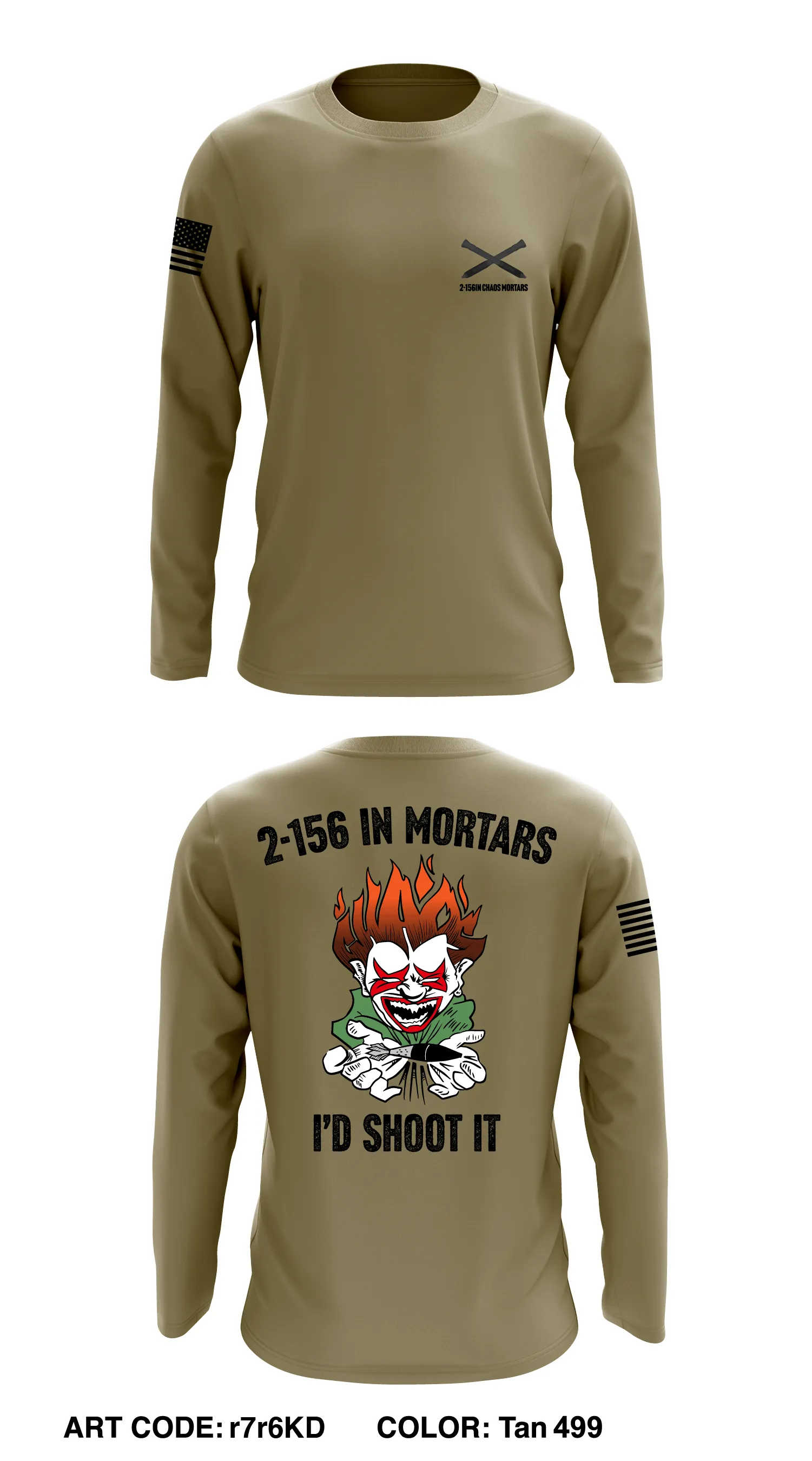 HHC 2-156 Mortars Store 1 Core Men's LS Performance Tee - r7r6KD
