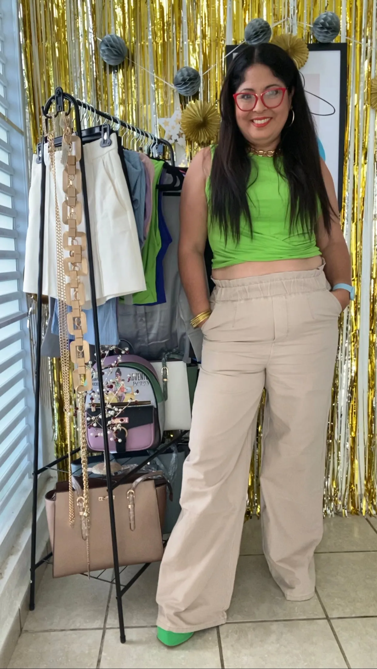 High Waist Paperbag Pants