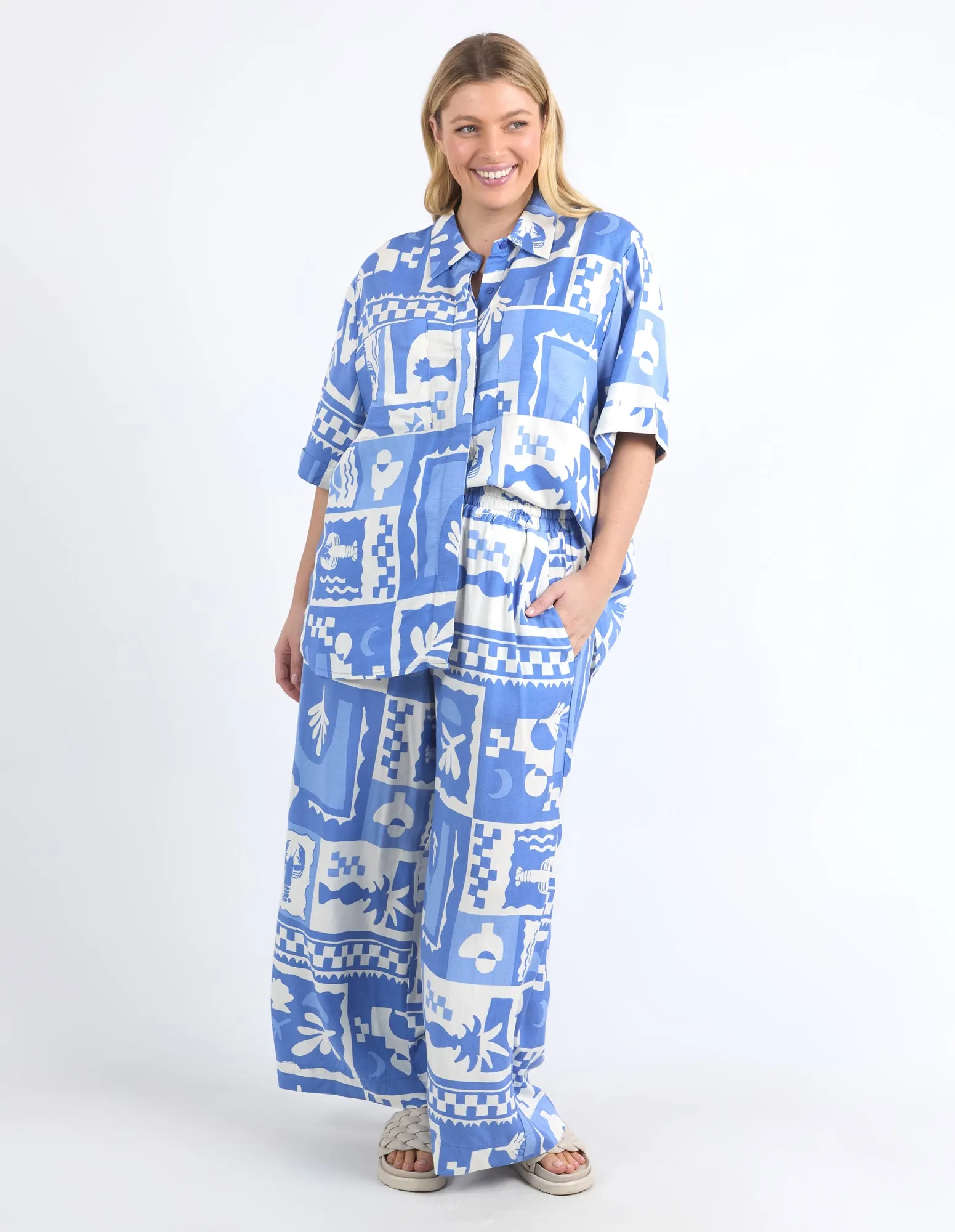 HOLIDAY SUN PANT || CERULEAN BLUE
