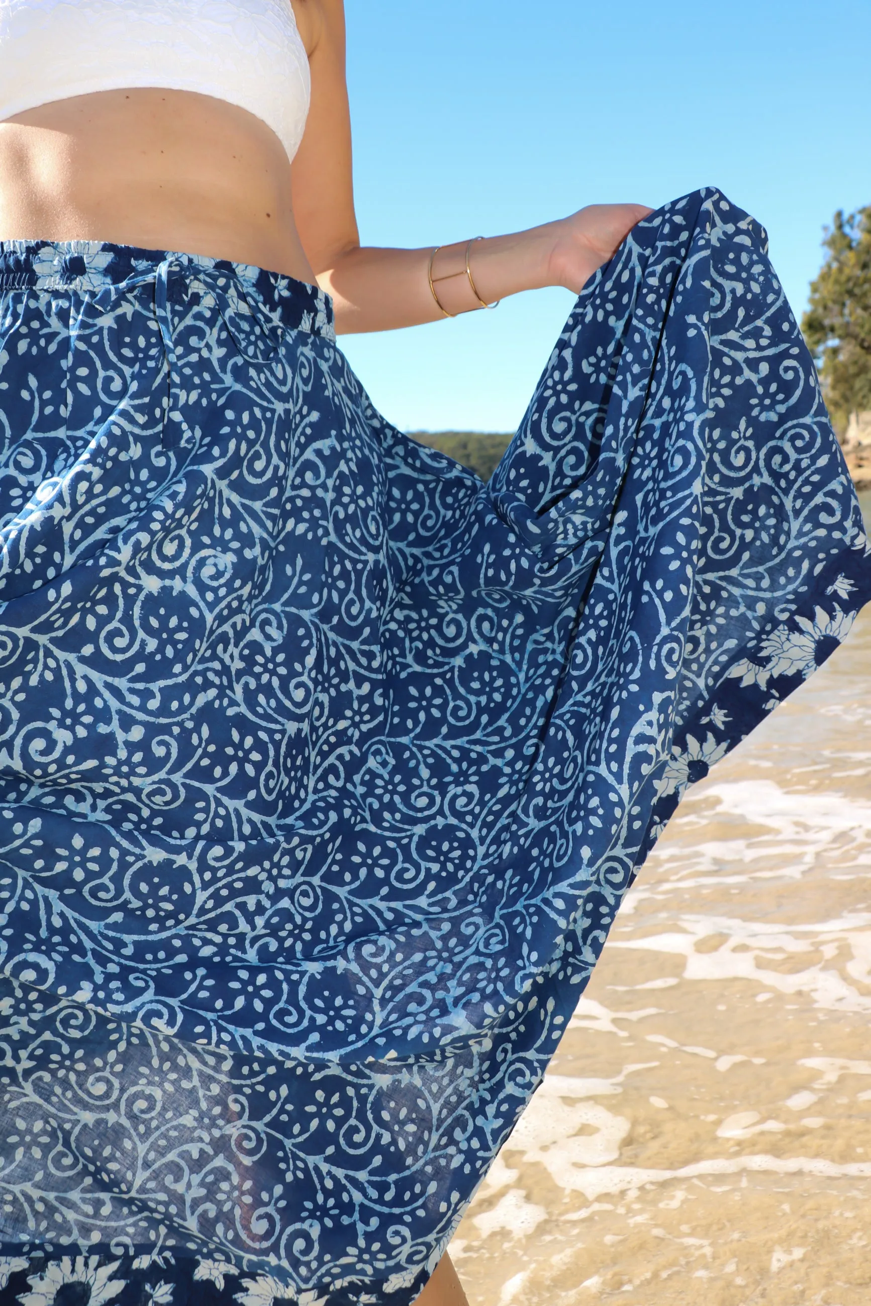 Holly - Daisy Boho Chic Long Skirt