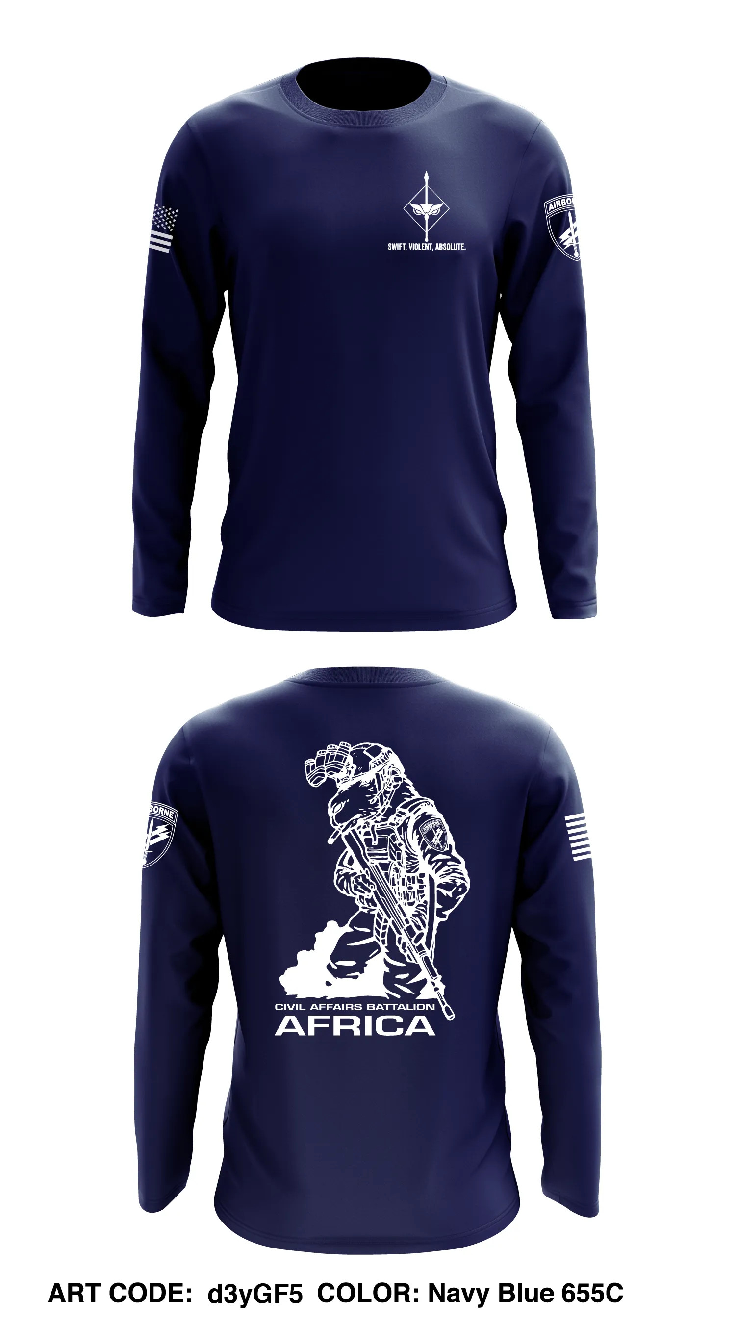 HQ (-) 411th Civil Affairs Battalion Core Men's LS Performance Tee - d3yGF5