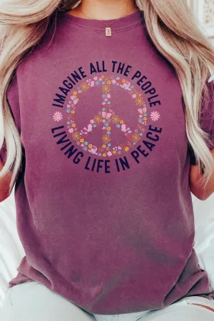 Imagine All The People Comfort Colors Graphic Tee (4 Colors)