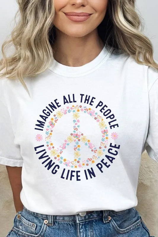 Imagine All The People Comfort Colors Graphic Tee (4 Colors)